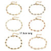 Picture of Eco-friendly Vacuum Plating 304 Stainless Steel Religious Handmade Link Chain Bracelets 18K Gold Plated Multicolor Evil Eye Enamel 17.5cm(6 7/8") long
