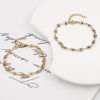 Picture of Eco-friendly Vacuum Plating 304 Stainless Steel Religious Handmade Link Chain Bracelets 18K Gold Plated Multicolor Evil Eye Enamel 17.5cm(6 7/8") long