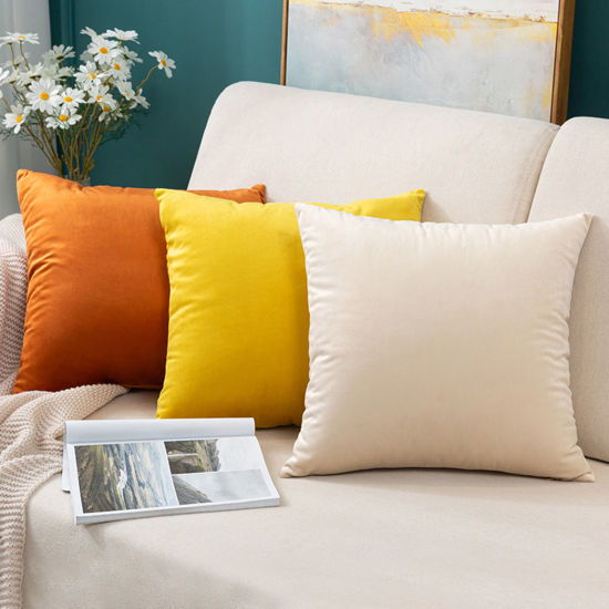 Velvet Pillow Cases Multicolor Square の画像