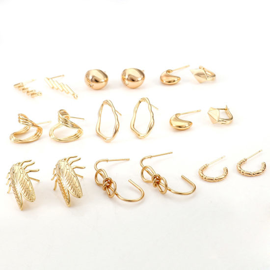 Picture of Brass Earring Accessories Real Gold Plated