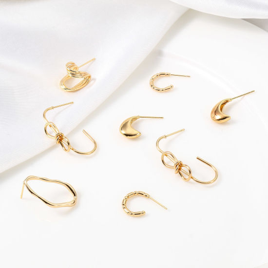 Picture of Brass Earring Accessories Real Gold Plated