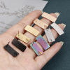 Picture of Eco-friendly Vacuum Plating 304 Stainless Steel Ear Post Stud Earring With Loop Connector Accessories Rectangle Multicolor Sparkledust 20mm x 8mm