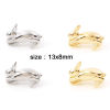 Picture of Brass Charms Real Gold Plated Rabbit Animal 3D 13mm x 8mm