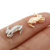 Picture of Brass Charms Real Gold Plated Rabbit Animal 3D 13mm x 8mm