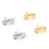 Picture of Brass Charms Real Gold Plated Rabbit Animal 3D 13mm x 8mm