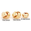 Picture of Brass Beads For DIY Jewelry Making 18K Real Gold Plated Ball Of Yarn Hollow About 12mm x 12mm