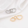 Picture of Brass Beads Frames Heart Filigree Real Gold Plated