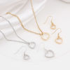 Picture of Brass Beads Frames Heart Filigree Real Gold Plated