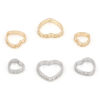 Picture of Brass Beads Frames Heart Filigree Real Gold Plated