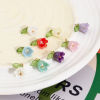 Picture of Zinc Based Alloy & Resin Charms Gold Plated Multicolor Flower Leaves Lily Of The Valley Flower 3D 14.5mm x 14mm