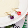 Picture of Zinc Based Alloy & Resin Charms Gold Plated Multicolor Flower Leaves Lily Of The Valley Flower 3D 14.5mm x 14mm