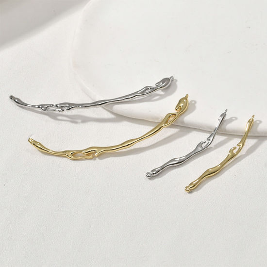 Picture of Brass Connectors Charms Pendants Multicolor Strip Drop