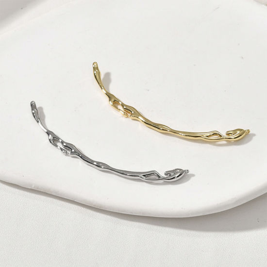 Picture of Brass Connectors Charms Pendants Multicolor Strip Drop