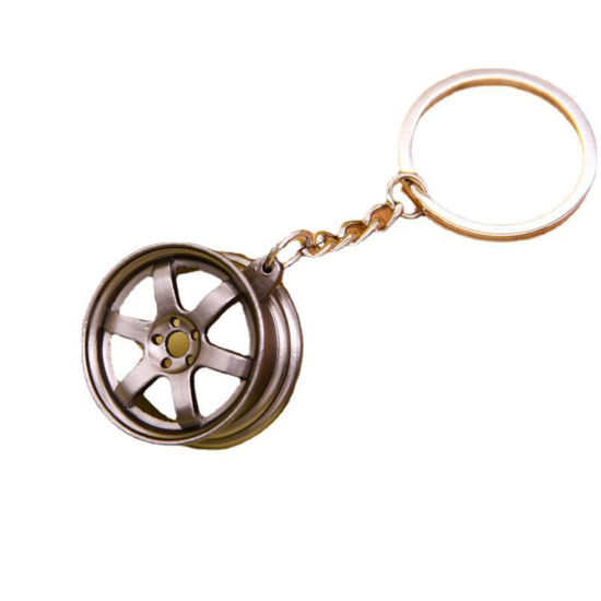 Image de Porte-Clés Créatif Multicolore Jante de Pneu de Moyeu de Roue de Voiture 1 Pièce