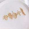 Imagen de Latón Colgantes Hoja 14K Oro Real Chappado 1 Unidad