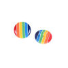 Image de Bouton de Haute Couture en Résine Boutons Rond Multicolore Arc-en-ciel 14mm Dia, 50 Pcs