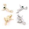 Immagine di Ottone Charms Colibrì Vero Oro Placcato 2 Pz