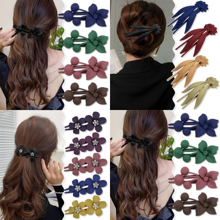Pince Griffe à Cheveux en Résine Élégant Multicolore Fleur 1 Pièce
