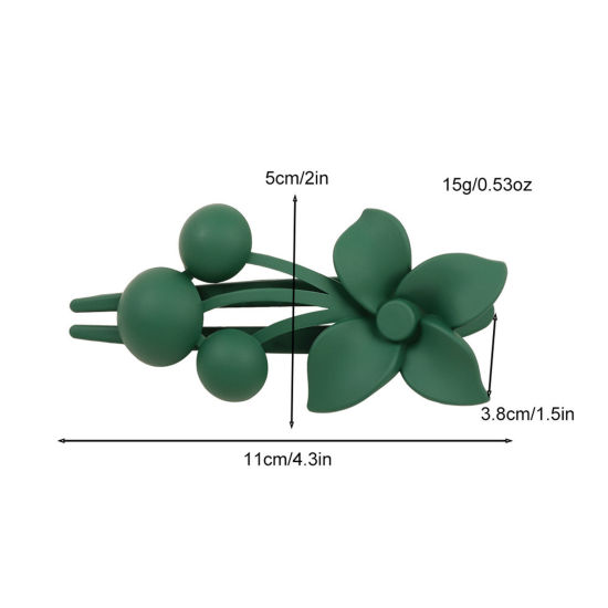 Image de Pince Griffe à Cheveux en Résine Élégant Multicolore Fleur 1 Pièce
