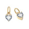 Picture of Eco-friendly PVD Vacuum Plating 304 Stainless Steel Charms 14K Gold Plated Heart Multicolour Cubic Zirconia 6mm Dia.