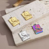Picture of 304 Stainless Steel Charms Multicolor Half Moon Mushroom