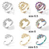 Imagen de 304 Acero Inoxidable Abierto Anillos Multicolor 1 Unidad