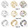 Imagen de 304 Acero Inoxidable Abierto Anillos Multicolor 1 Unidad