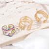 Imagen de 304 Acero Inoxidable Abierto Anillos Multicolor 1 Unidad