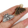 Picture of Zinc Based Alloy Insect Charms Multicolor Moth Moon Phases 25mm x 16mm