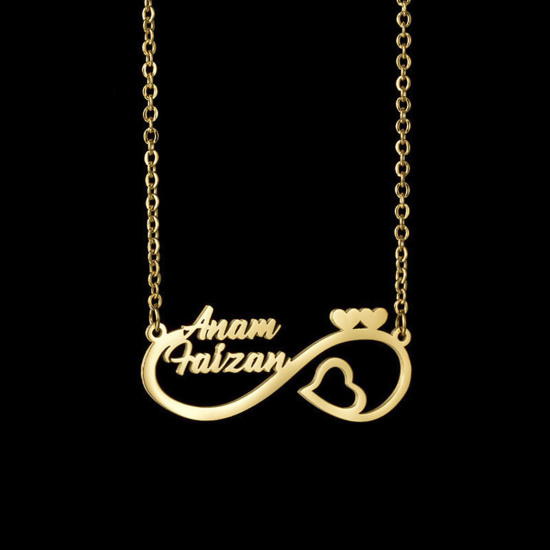 Picture of 304 Stainless Steel Customized Name Necklace Personalized Letter Charm Pendant
