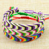 Imagen de Terylene Bohemia Pulseras de la Amistad Ola Multicolor Tejido con Textura Ajustable 1 Unidad