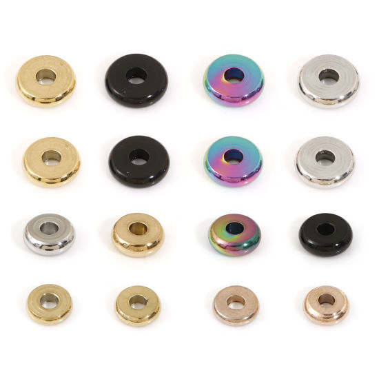 Image de Perles pour DIY Fabrication de Bijoux en 304 Acier Inoxydable Disque 10 Pcs
