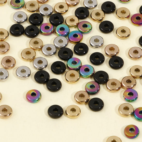 Image de Perles pour DIY Fabrication de Bijoux en 304 Acier Inoxydable Disque 10 Pcs