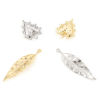 Image de Pendentifs en Laiton Feuille Plaqué Or Véritable Cœur 2 Pcs