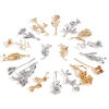 Imagen de Latón Colgantes Charms Flor Oro Real Chapado 3D 2 Unidades