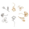 Picture of Brass Pendants Real Gold Plated Flower Leaf Hollow