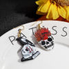 Image de Pendentifs en Acrylique Halloween Tête de Mort Multicolore 5 Pcs