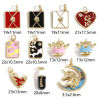 Imagen de Latón Colgantes Charms 18K Oro Real Chapado 1 Unidad