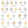 Immagine di Ottone Religione Charms Croce Vero Oro Placcato 2 Pz