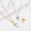 Immagine di Ottone Religione Charms Croce Vero Oro Placcato 2 Pz
