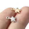 Picture of Brass Galaxy Charms Real Gold Plated Star Double Sided 10mm x 7mm