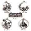 Bild von Zinklegierung Charms Antiksilber Wald 10 Stück