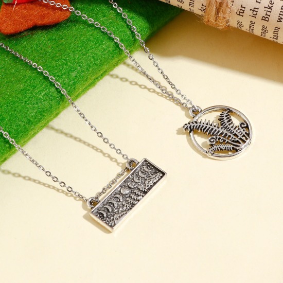 Bild von Zinklegierung Charms Antiksilber Wald 10 Stück