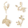 Image de Breloques en Laiton Feuille Plaqué Or Véritable 2 Pcs