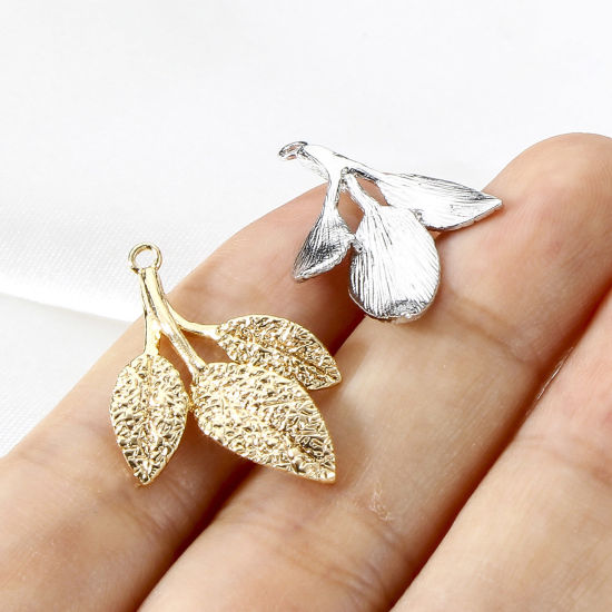 Image de Breloques en Laiton Feuille Plaqué Or Véritable 2 Pcs