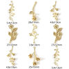 Bild von Messing Anhänger Echtgold plattiert Blumen 3D 2 Stück