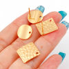Picture of 304 Stainless Steel Ear Post Stud Earring With Loop Connector Accessories Geometric