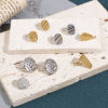 Picture of 304 Stainless Steel Ear Post Stud Earring With Loop Connector Accessories Geometric