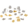Picture of 304 Stainless Steel Ear Post Stud Earring With Loop Connector Accessories Geometric
