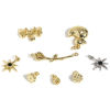 Picture of Brass Charms 18K Real Gold Plated Flower Leaves Sun